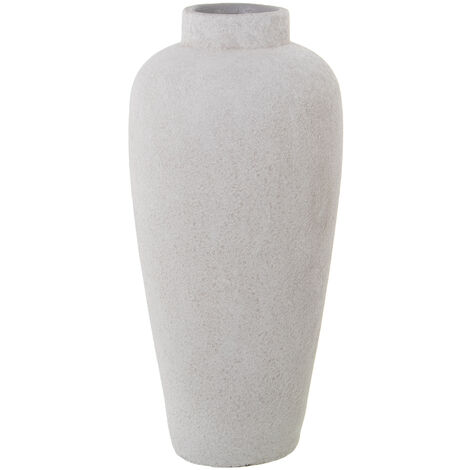 Fijalo – Vase céramique 40 cm blanc sable – 18 cm de diamètre – Élégance intemporelle pour décoration intérieure – Compatible avec supports standards