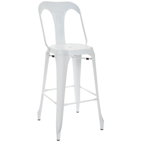 Tabouret Métal 44X48X113 Appui Blanc (1/4)