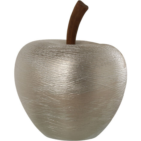 Figurine Pomme Céramique Argentée50 Cm °40X50 Cm (1/2)
