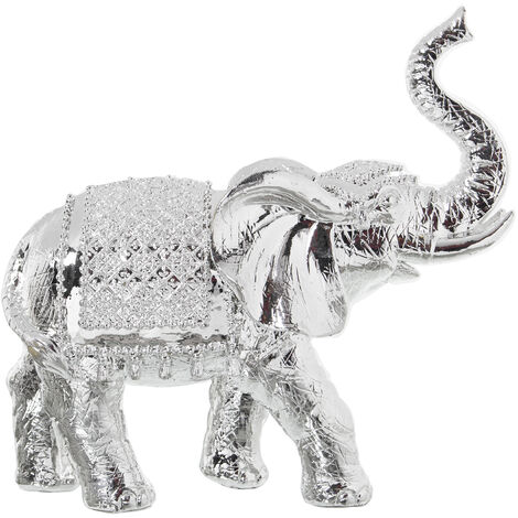 Figurine Résine Éléphant Argenté 22X9X21 Cm (1/2)