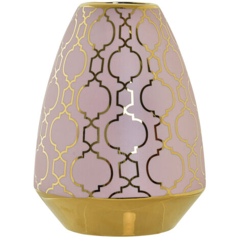 DKD Home Decor Vase Porcelaine Rose Doré Oriental (1/3)