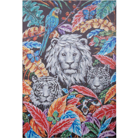 Tableau sur toile 80X120 Cm 40% Lion peint à la main 80X120X3 Cm (1/5)