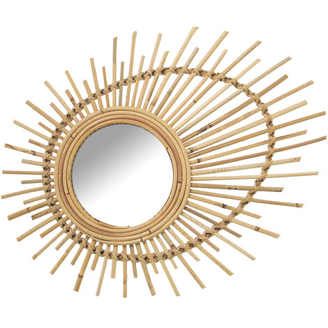 Miroir Mural Ovale Ratan 50X40 Cm Int:°15 Cm (1/5)