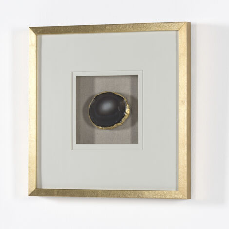 Tableau 50X4X50 Bois Doré/Agate Naturelle (1/2)