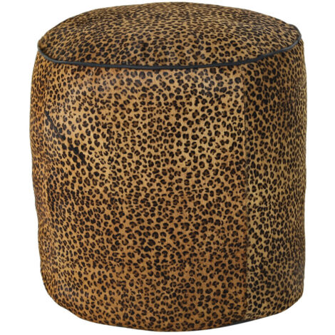 dkd-home-decor Poggiapiedi tissu noir et marron 46x46x50 cm (1/4)