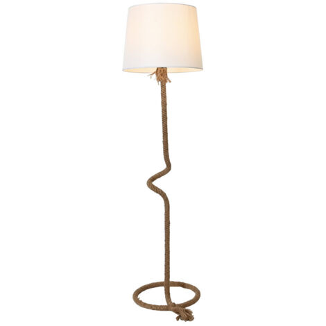 Lampadaire Corde Lin 40X40X151 Marron (1/5)