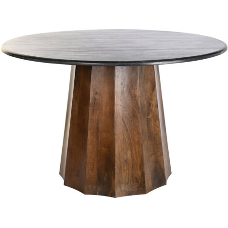 Table Mangue Marbre 120X120X76 Noir (1/5)