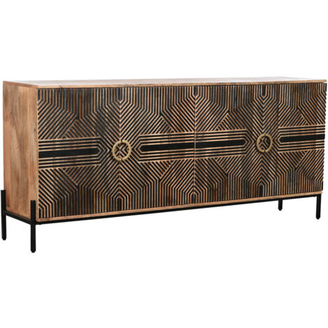 Commode Bois Mangue 180X40X80 Taillé Noir (1/5)