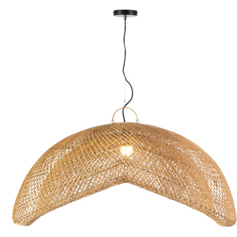 Plafonnier 110x90x55/200 Rotin Naturel (1/4)