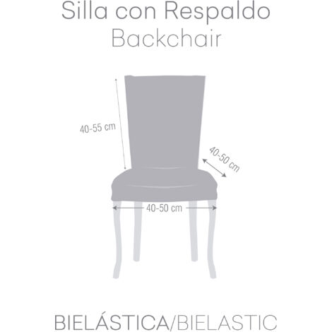 Pack 4 Housses De Chaise Stretch Gräfenstayn Charles - Crème - Bi-élastique Oeko-Tex Pour Dossiers Ronds Et Angulaires