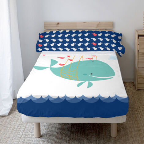 Parure de draps Baleine 2 pièces 160x270 cm (lit 80/90) (1/5)