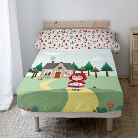 Parure de draps 2 pièces Chaperon rouge 160x270 cm (lit 80/90) (1/5)