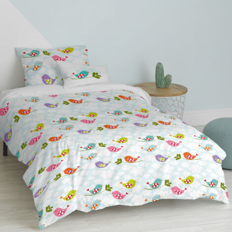 Ensemble nordique petits oiseaux 2 pièces 140x200 cm (Lit 80) (1/5)