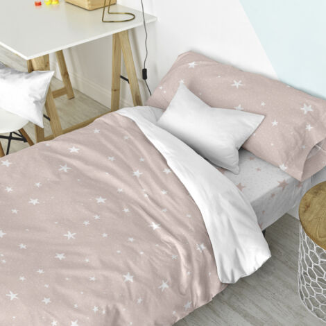 Ensemble nordique Little Star 2 pièces 155x220 cm (lit 80/90) Rose (1/5)
