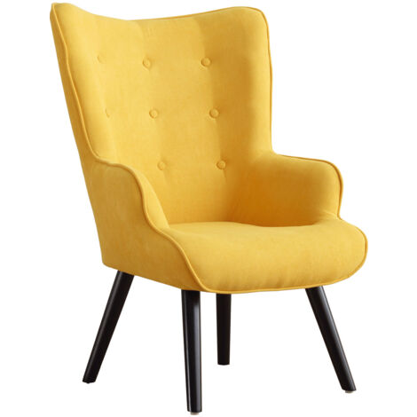 Fauteuil Voss Tissu Moutarde (1/3)