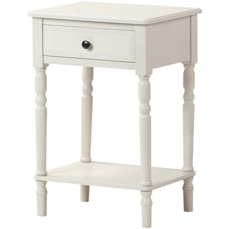 Table basse en MDF noir et blanc, 45 x 35 x 66 cm (1/2)
