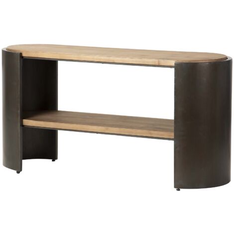 Console Bois Métal Marron Noir 119X38X61 Cm (1/2)