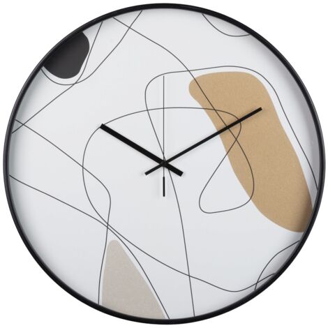 Horloge murale en métal noir 60x4,5x60 cm (1/2)