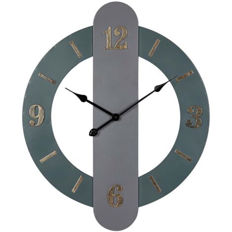 Horloge murale en métal gris doré 59x4x71 cm (1/2)