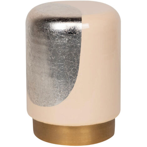 Tabouret d'appoint en métal rose 30 x 30 x 40 cm (1/2)