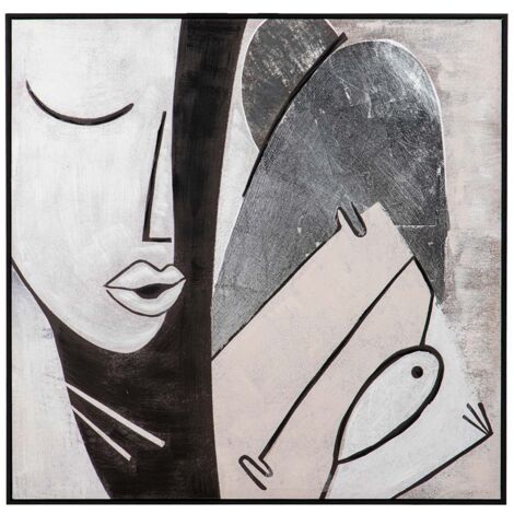 Portrait avec cadre noir 100 x 4 x 100 cm (1/2)