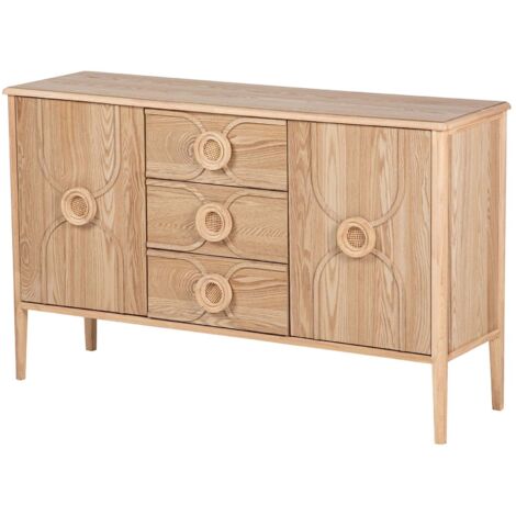 Buffet en MDF marron 130 x 38 x 80 cm (1/2)