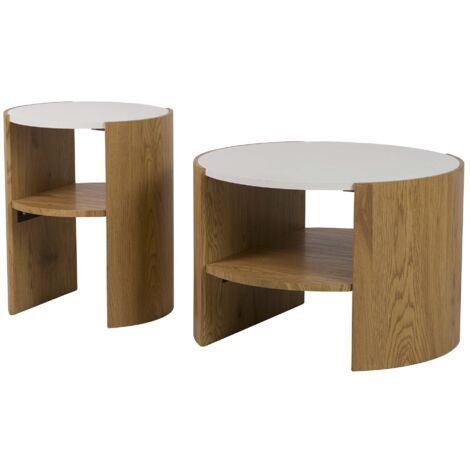 Lot de 2 tables en MDF 60 x 60 x 40 cm, 40 x 40 x 48 cm (1/2)