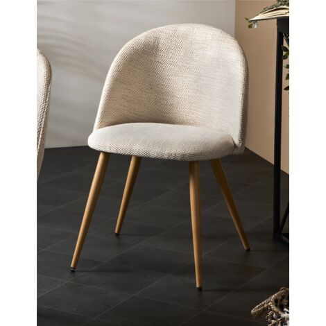 Chaise Egina Natur avec pieds en bois 51 x 51 x 75 cm (1/5)