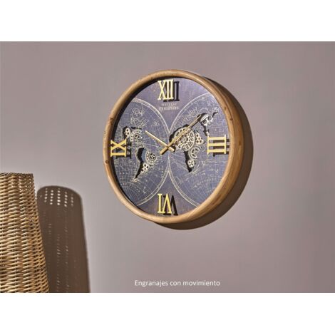 Mécanisme d'horloge murale « Hémisphère occidental » 62 cm x 9 cm (1/3)