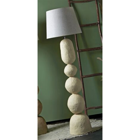 Lampe sur pied Adom en papier mâché blanc, 172 cm, 50 x 172 cm