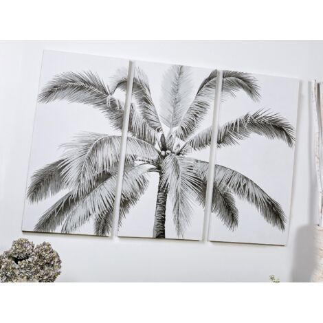 Toile imprimée Palmier 60X120 Cms. lot de 3 60X3,8X120 Cms (1/3)