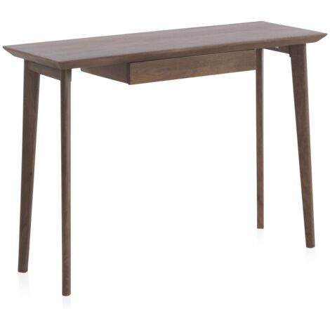 Console avec un tiroir en bois d'acacia massif (1/5)