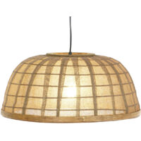 Plafonnier Coton Rotin 48X48X21,5 Naturel Marron