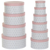 DKD Home Decor Set de Cajas Organizadoras Rose 10 unités
