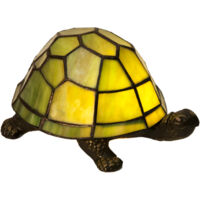 Lampe à figurine de tortue Tiffany verte
