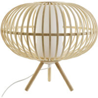 Lampe De Table Bambou Bois 40X40X36 Naturel