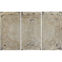 DKD Home Decor Beige Néoclassique Décoration Murale 3 pièces