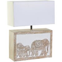 Lampe De Table Mangue Polyester 33X12X41 Marron