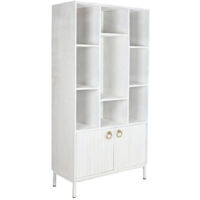 Étagère Mangue Métal 90X40X180 Blanc