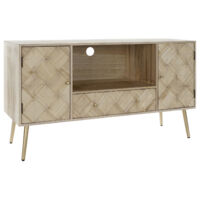 Meuble Tv Paulownia Pin 118X40X65 Naturel