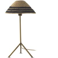 Lampe de table avec abat-jour en fibre naturelle tressée