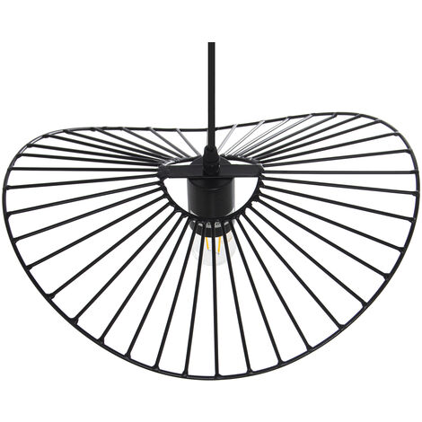 Black Metal Decke 1x27 max 60 W, nicht enthalten 37x32x10 cm, schwarzes Kabel 75 cmpour alle Stile, um dem Haus eine Note zu verleihen (1/5)
