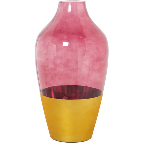 Glasglas Gold/rot ° 18x35 cm, Mund: ° 6,5-Base: ° 10,5 für alle Stile, um dem Haus eine Note zu verleihen (1/2)