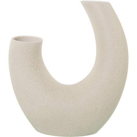 Mat Beige abstrakte Keramikvase 35x16x40cmpour alle Stile, um zu Hause eine Note zu verleihen (1/5)