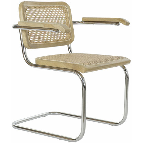 ELM Ratan Stuhl 65,5x62x79 Hellbraunes Netz Elm Ratan Metall mehrfarbige Farbfamilienstühle und Stühle Details (1/5)