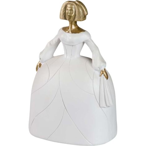 Menina-Figur aus goldweißem Harz, 22 x 17 x 31 cm (1/5)