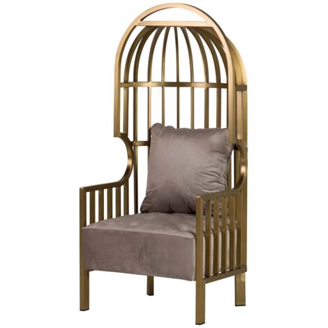 Edelstahlsessel. Samt Charleston 68X68X150 Cm (1/5)