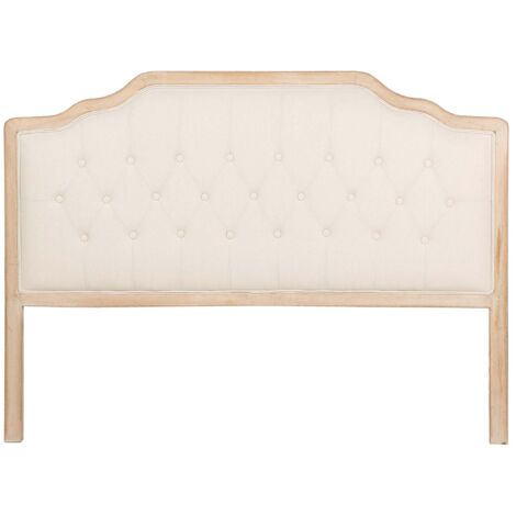 Capitone Leinen Kopfteil aus Gummiholz 160X4X120 cm (1/5)