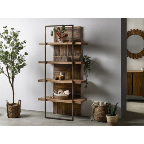 Venatici Mad.Regal aus Recyclingmaterial/Akazie/Metall 90 x 40 x 180 cm. 90 x 40 x 180 cm (1/4)
