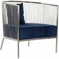 Stahl Sessel Polyester 66x69x70 Marineblau Polyester Material Multicolor -Farbfamilien -Sessel und Sessel Details
